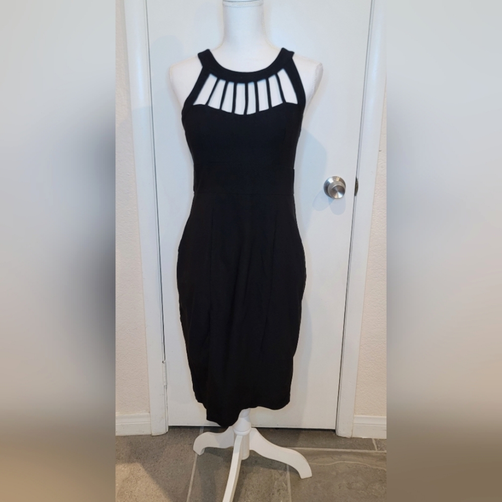 Black Trixxi Fitted Party Dress